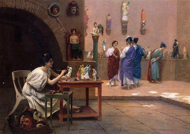 Jean Leon Gerome Painting Breathes Life into Sculpture oil painting picture